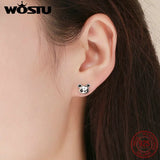 925 Sterling Silver Panda Stud Earrings For Women Jewelry Gift