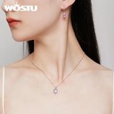 Melting Heart Necklace 925 Sterling Silver Adjustable Chain FNN322