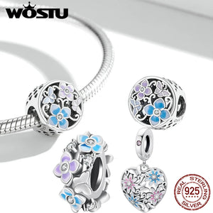 925 Silver Secret Garden Women Charm Beads DIY Necklace Bracelet