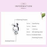 925 Sterling Silver Rabbit Toy Beads for Women Bracelets