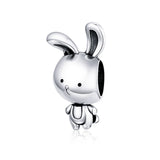 925 Sterling Silver Rabbit Toy Beads for Women Bracelets