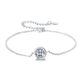 925 Sterling Silver Chain Link Bracelet Wedding Female Jewelry