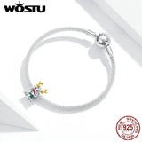 925 Silver Reindeer Metal Beads Charm for Bracelet Bangle