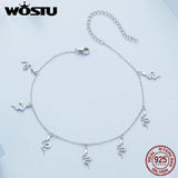 925 Sterling Silver Snake Charms Anklet Leg Bracelet Gift CTT005