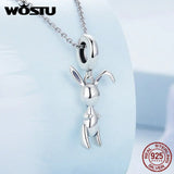 925 Sterling Silver Balloon Rabbit Charm Animal Bead DIY Jewelry Gift