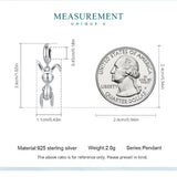 925 Sterling Silver Balloon Rabbit Charm Animal Bead DIY Jewelry Gift