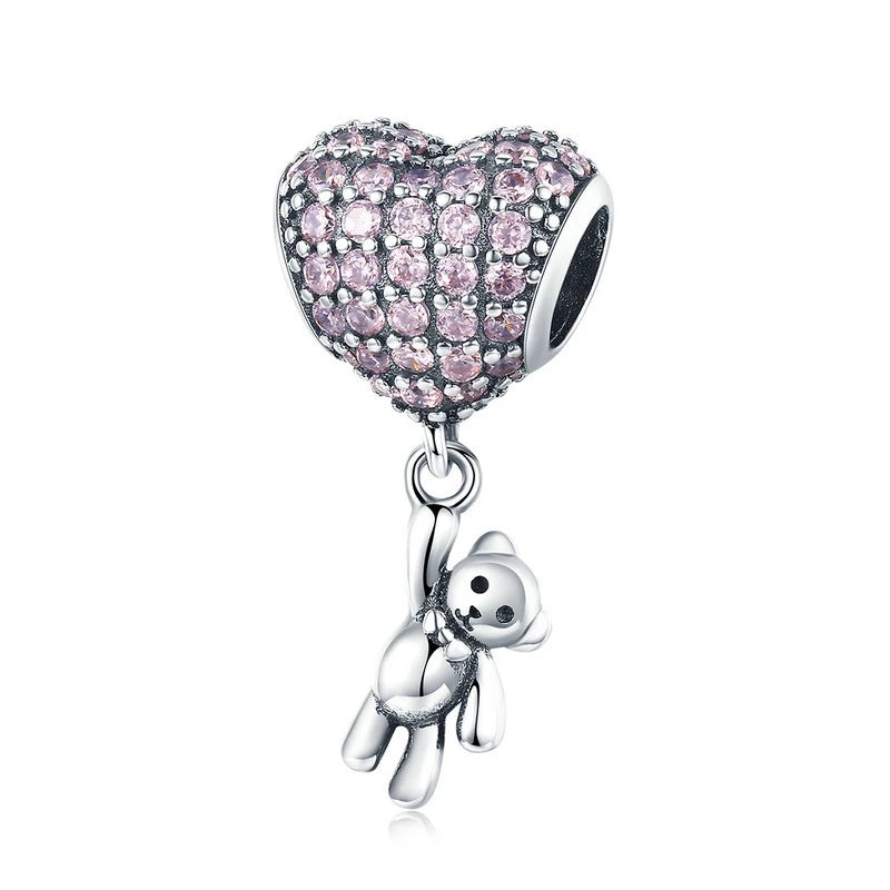 925 Silver Bear & Balloon Beads for Bracelet & Necklace