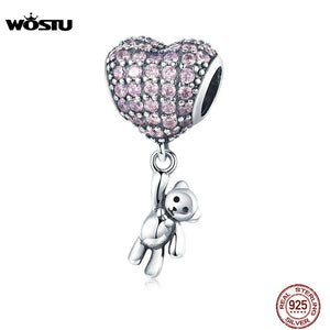 925 Silver Bear & Balloon Beads for Bracelet & Necklace