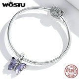 Butterfly Pendant Charm for Silver Bracelet or Necklace FNC423