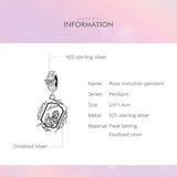 925 Sterling Silver Rose Flower Charms Beads For Bracelet Bangle