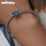 925 Sterling Silver Butterfly Spacer Stopper Beads for DIY Charms Bracelet
