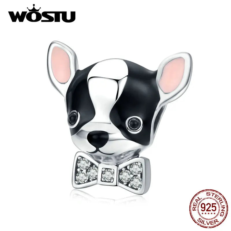 925 Silver Chihuahua Dog Charm Pendant for Bracelet CQC1310