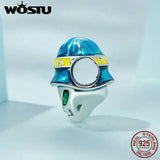 925 Silver Alien Bead Zircon Charms DIY Jewelry Making