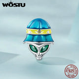 925 Silver Alien Bead Zircon Charms DIY Jewelry Making