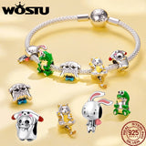 925 Silver Animal Beads for Bracelet DIY Bangle FIC2008
