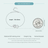 925 Sterling Silver Cat Charm Bracelet Pet Paw Chain Links Girl Jewelry