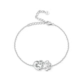 925 Sterling Silver Cat Charm Bracelet Pet Paw Chain Links Girl Jewelry