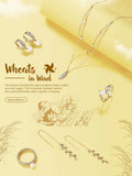 925 Silver CZ Wheat Pearl Hoop Earrings Women Jewelry CTE446