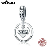925 Sterling Silver Forever Love For Mom Charm Beads Bracelet