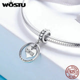 925 Sterling Silver Forever Love For Mom Charm Beads Bracelet