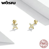 925 Silver Star Stud Earrings for Women