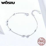 925 Silver Heart Bracelet for Women CQB172