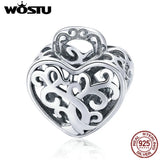 925 Silver Heart Lock Tree Of Life Charm DIY Bracelet Jewelry Gift