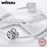 925 Silver Heart Lock Tree Of Life Charm DIY Bracelet Jewelry Gift