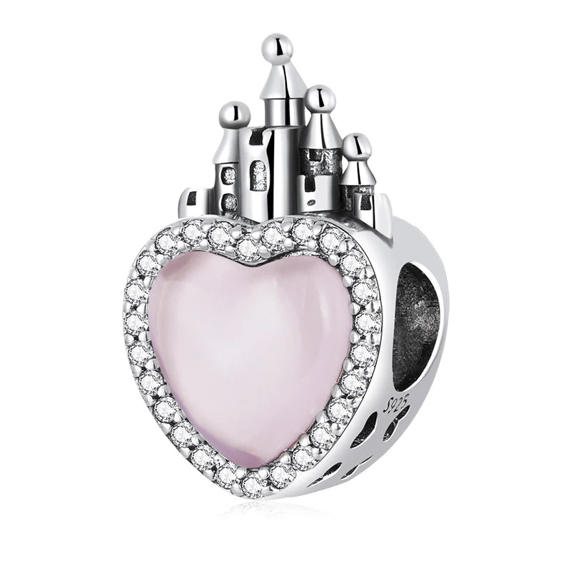 925 Silver Heart Pendent Charms for Mother's Jewelry