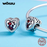 925 Silver Heart Pendent Charms for Mother's Jewelry