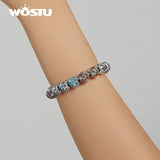925 Silver Infinite Love Birthstone Zircon Charm for Bracelet Gift