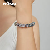 925 Silver Infinite Love Birthstone Zircon Charm for Bracelet Gift