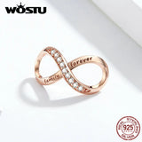 925 Silver Infinity Love Charm Family Bead Bracelet Pendant Zircon Jewelry