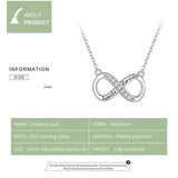 925 Silver Infinity Love Pendant Necklace Forever Family Cross Chain