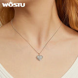 Sterling Silver Love Heart Mama Pendant Necklace Gift N470