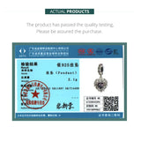 925 Sterling Silver Love Pendant Charm Bead for Bracelet DIY Jewelry