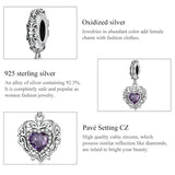 925 Sterling Silver Love Pendant Charm Bead for Bracelet DIY Jewelry