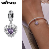 925 Sterling Silver Love Pendant Charm Bead for Bracelet DIY Jewelry