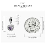 925 Sterling Silver Love Pendant Charm Bead for Bracelet DIY Jewelry