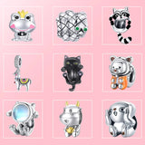 925 Silver Dog Cat Charm Beads for Bracelet Pendant