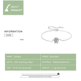 925 Silver Zircon Link Chain Bracelet for Women Wedding CQB157