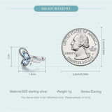 925 Silver Butterfly Ear Cuffs Crystal Zircon Clips Wedding Jewelry
