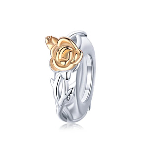 925 Silver Rose Flower Charms for DIY Jewelry Making