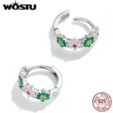 925 Silver Spring Flower Zircon Wedding Party Jewelry FICE1320