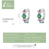 925 Silver Spring Flower Zircon Wedding Party Jewelry FICE1320