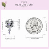 925 Sterling Silver Lock & Key Charms Beads Pendant for DIY Bracelet Bangle