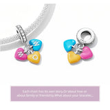 925 Silver Star Eye Mushroom Heart Beads Bracelet DIY Jewelry