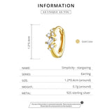 925 Silver Star Moon Heart Stud Earrings Plated Stud Earrings For Women