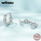 925 Silver Tassel Rings Stud Earrings Women Punk Fine Jewelry