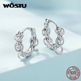 925 Silver Tassel Rings Stud Earrings Women Punk Fine Jewelry